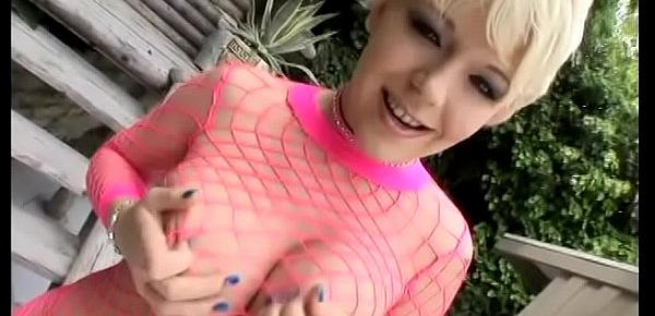  Lusty blonde chicks Missy Monroe and Tiffany take big pecker in their assholes each after each